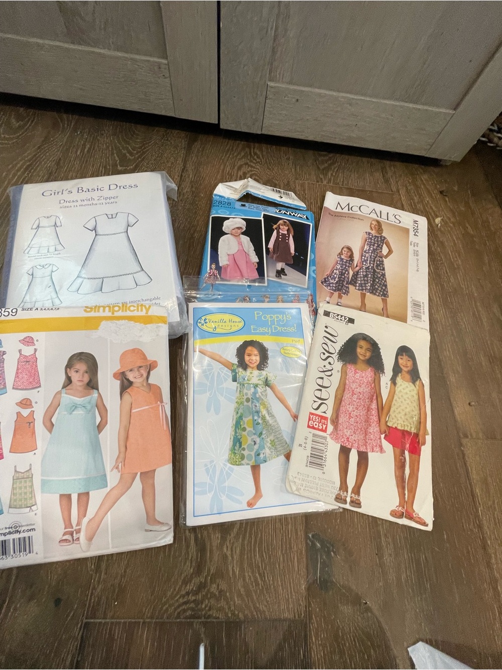 Simplicity Girls' Sleeveless Sundress Pattern in Mint and Peach